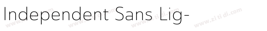 Independent Sans Lig字体转换